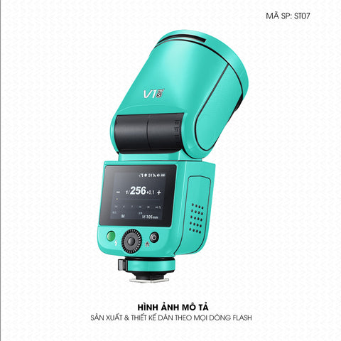 Dán Skin Đèn Flash Đổi Màu Xanh Tiffany | ST07