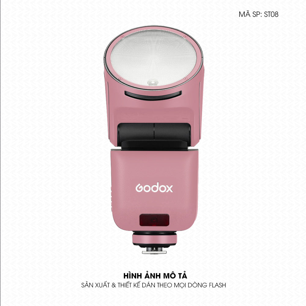 Dán Skin Đèn Flash Đổi Màu Hồng | ST08