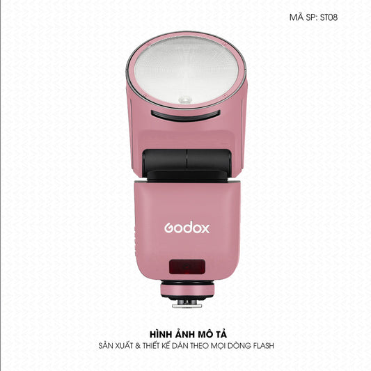 Dán Skin Đèn Flash Đổi Màu Hồng | ST08
