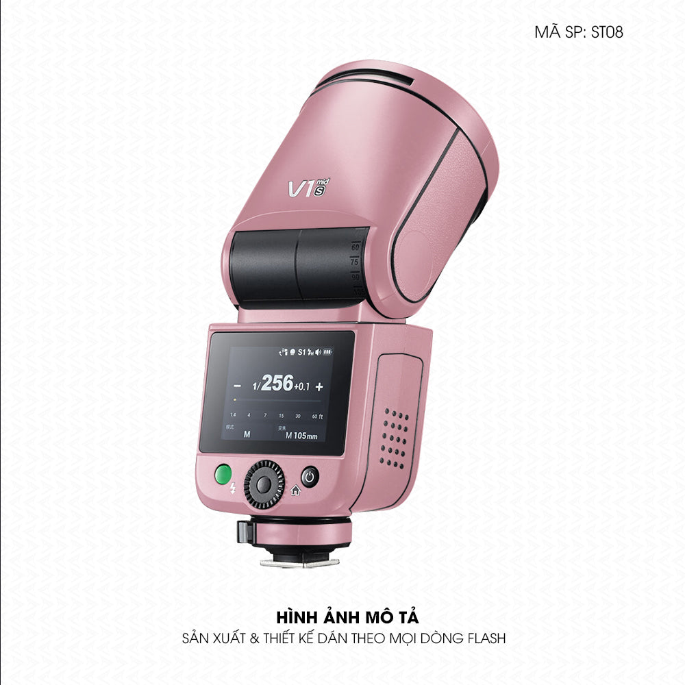 Dán Skin Đèn Flash Đổi Màu Hồng | ST08