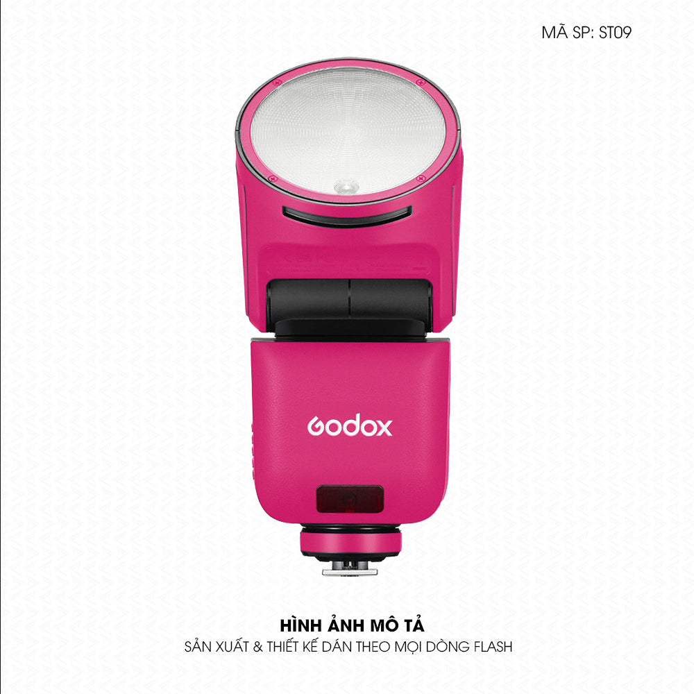 Dán Skin Đèn Flash Đổi Màu Hồng Đậm | ST09