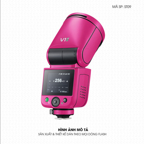 Dán Skin Đèn Flash Đổi Màu Hồng Đậm | ST09