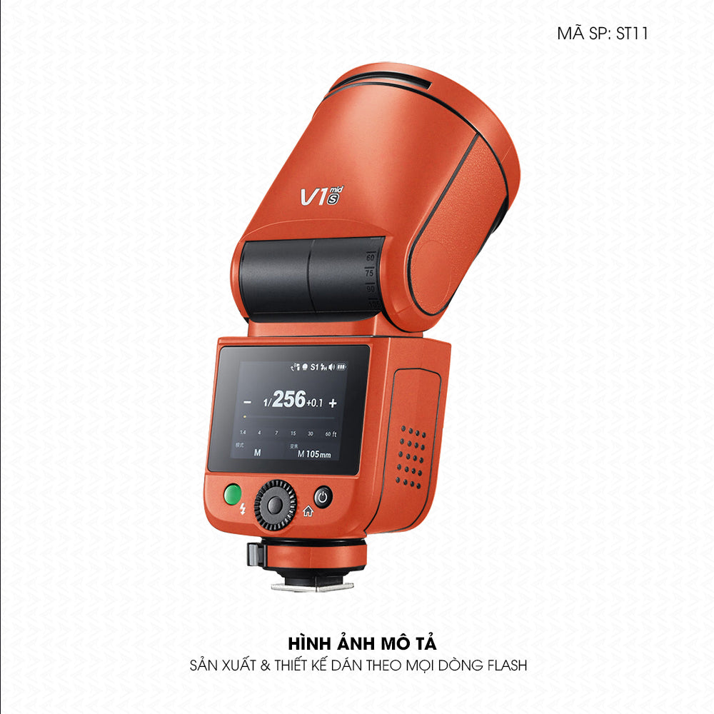 Dán Skin Đèn Flash Đổi Màu Cam Gạch | ST10