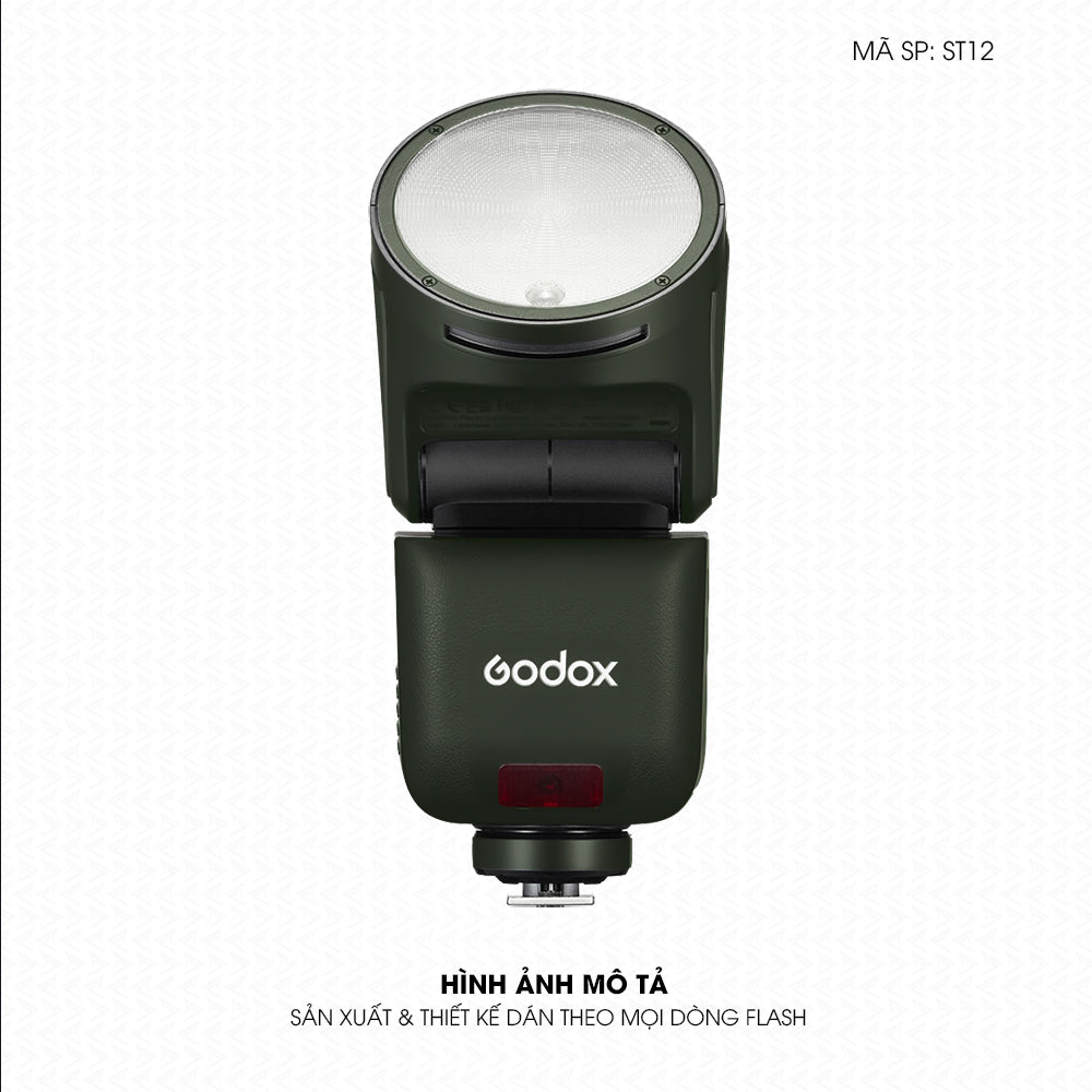Dán Skin Đèn Flash Đổi Màu Xanh Quân Đội | ST11