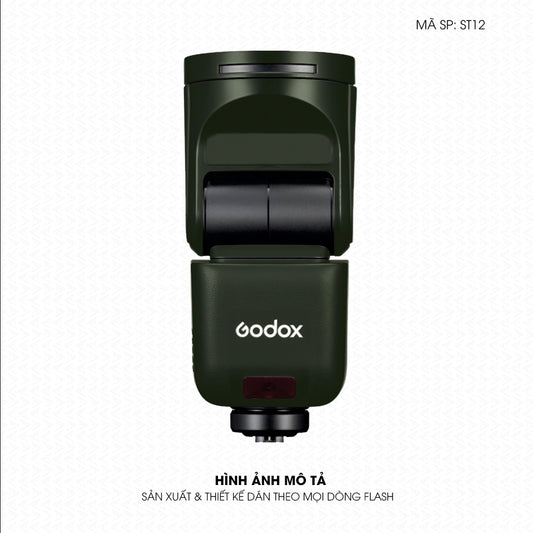 Dán Skin Đèn Flash Đổi Màu Xanh Quân Đội | ST11