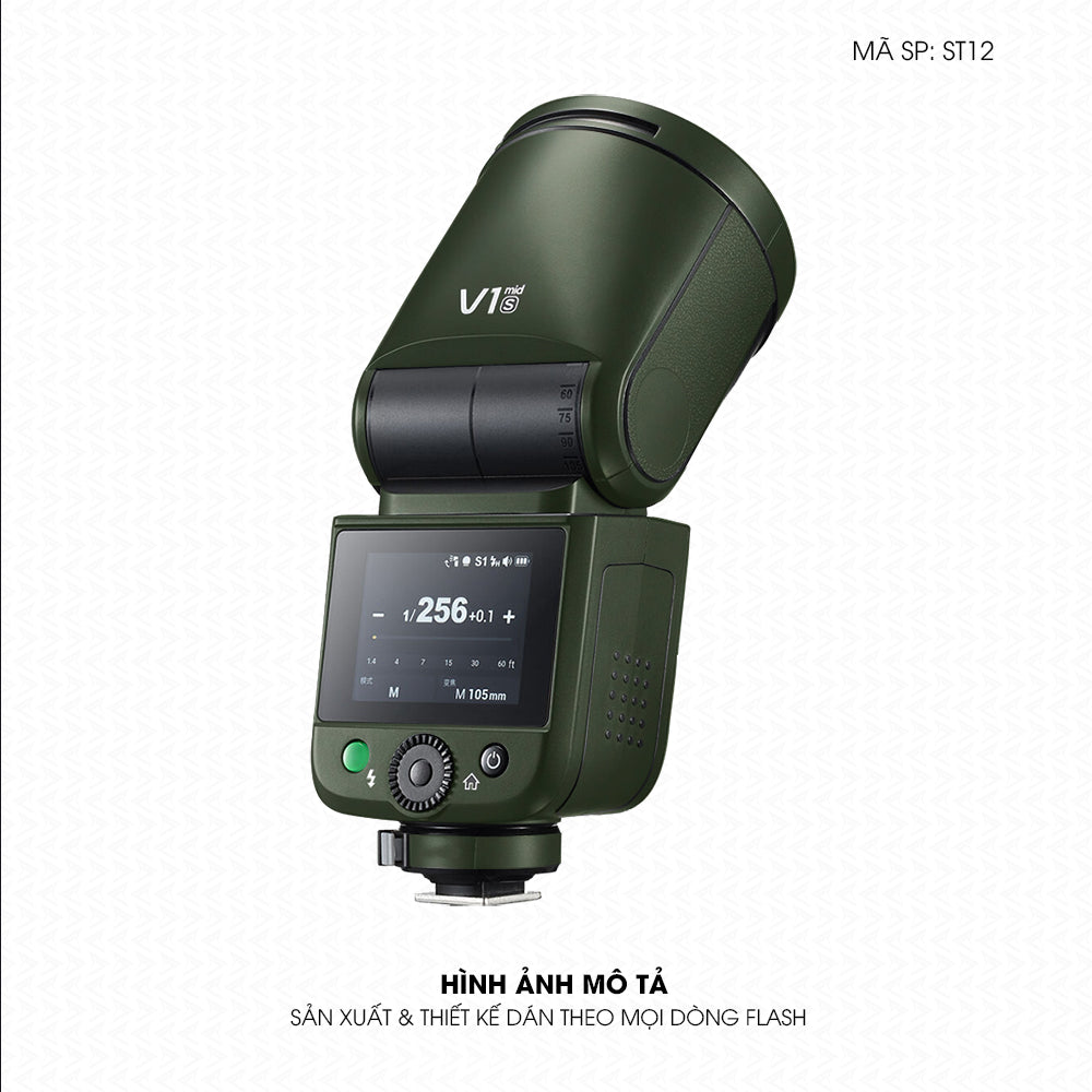 Dán Skin Đèn Flash Đổi Màu Xanh Quân Đội | ST11