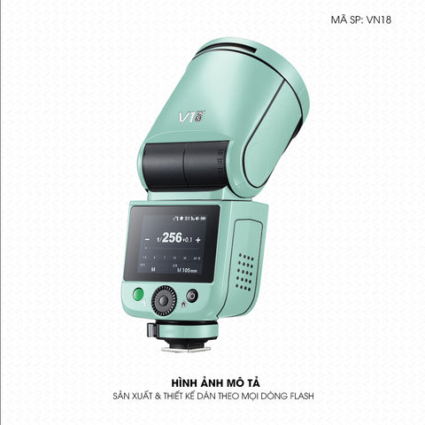 Dán Skin Đèn Flash Đổi Màu Xanh Mint | VN18