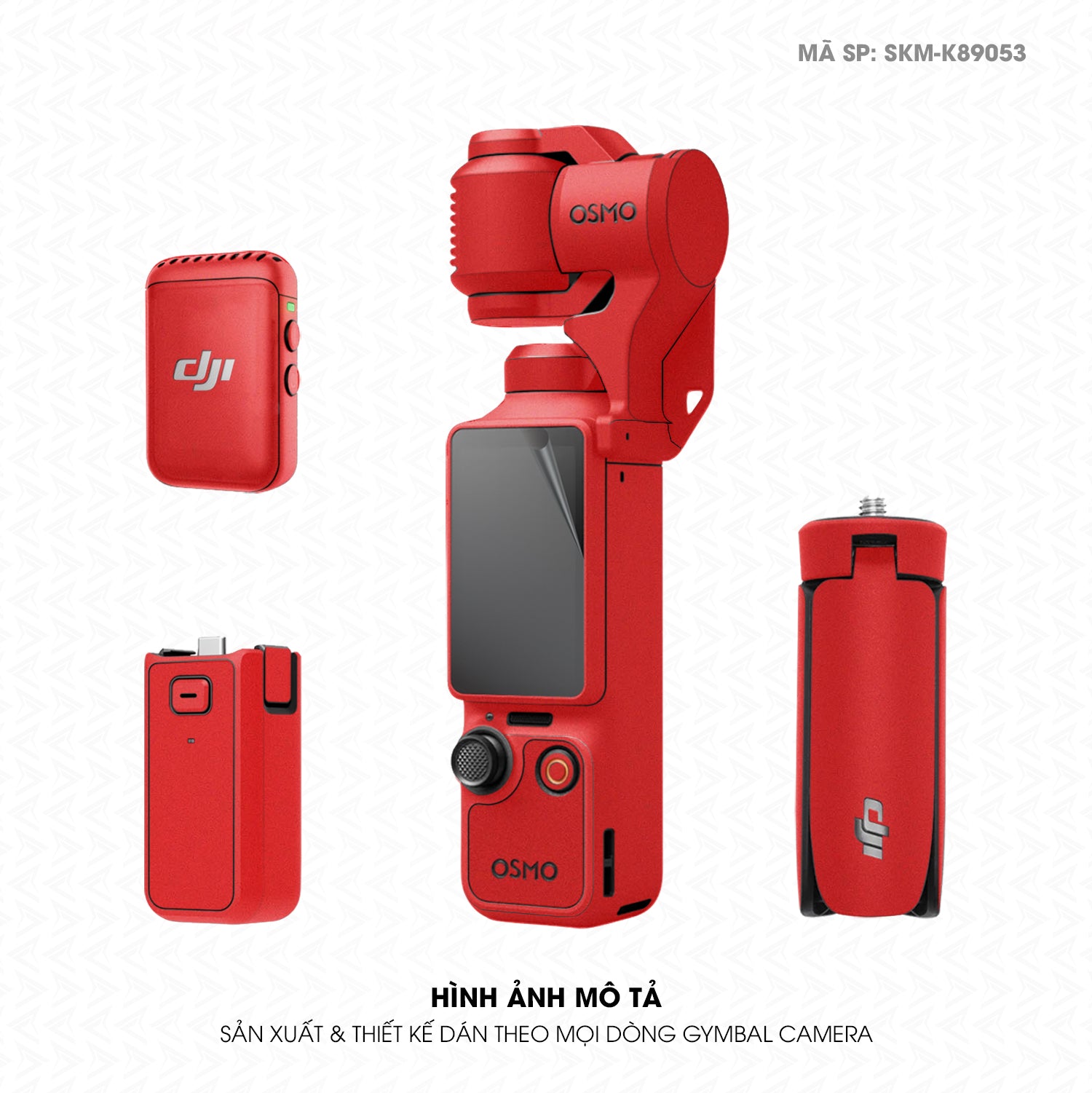Dán Skin Gimbal Camera Đổi Màu Đỏ Lì | SKM-K89053