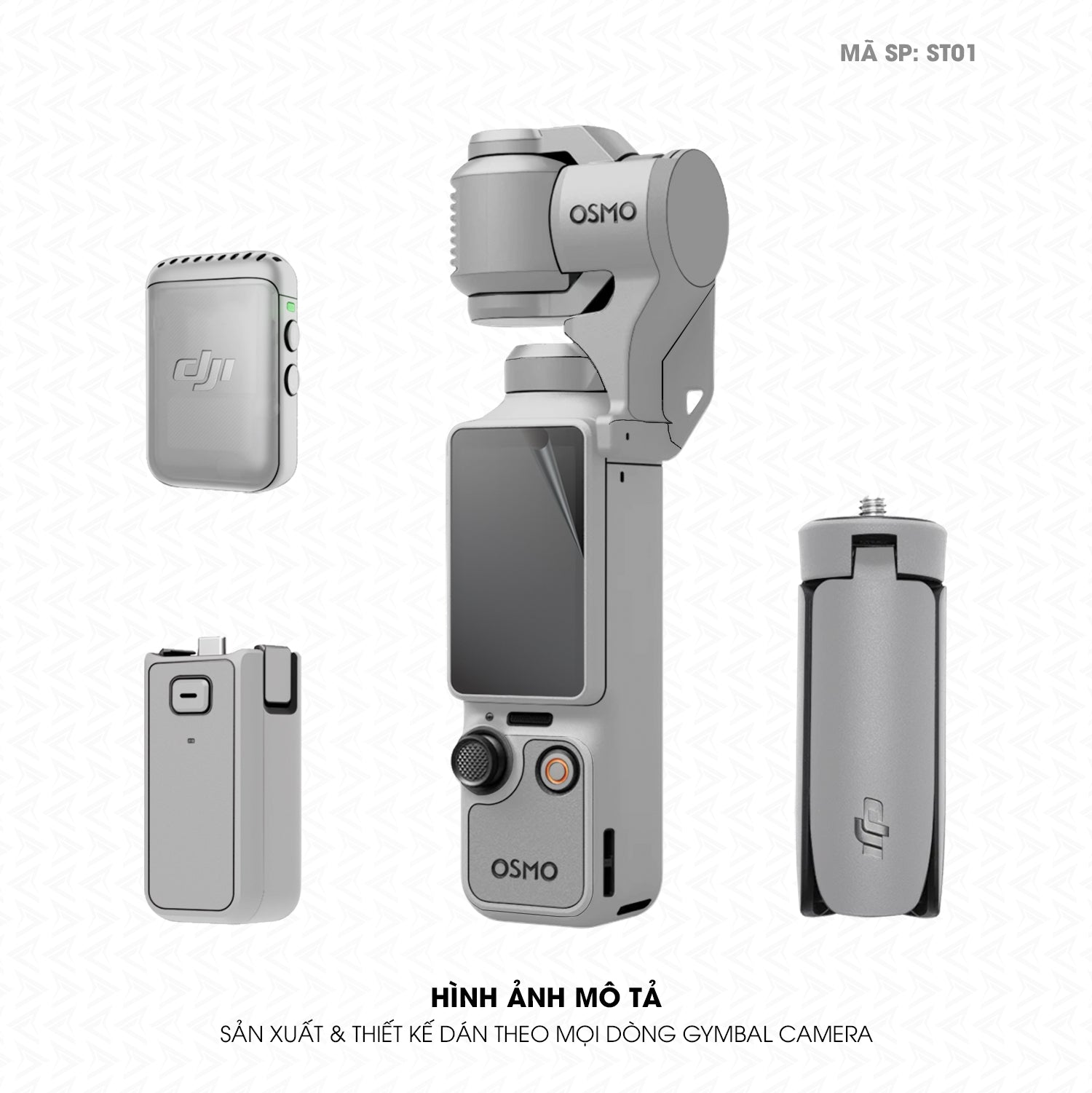 Dán Skin Gimbal Camera Đổi Màu Xám Bạc | ST01