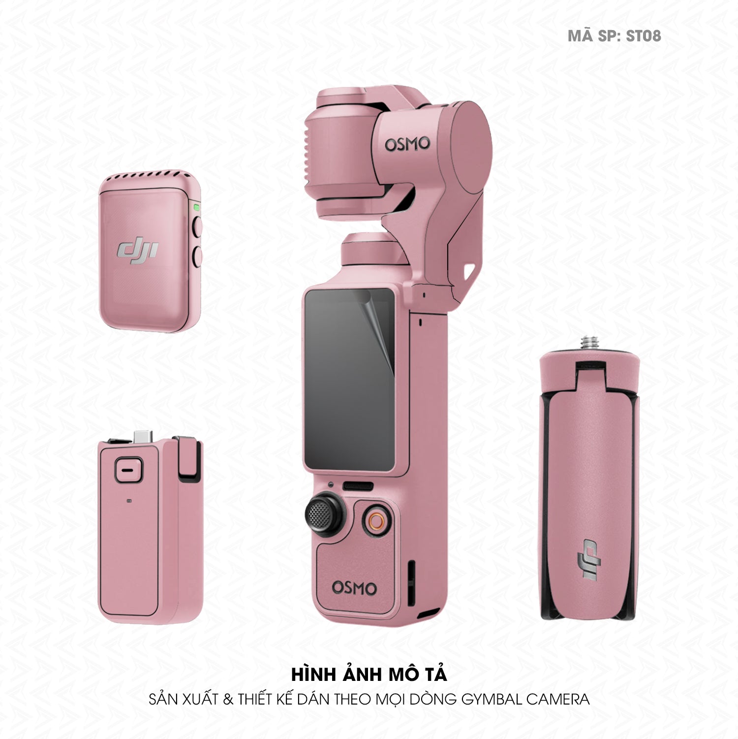 Dán Skin Gimbal Camera Đổi Màu Hồng | ST08