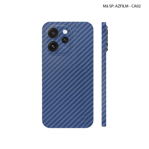 Dán Skin Oppo Reno15 Series Vân Carbon Xanh | AZFIM-CA02