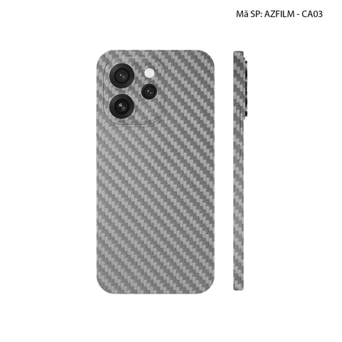 Dán Skin Oppo Reno15 Series Vân Carbon Xám | AZFIM-CA03