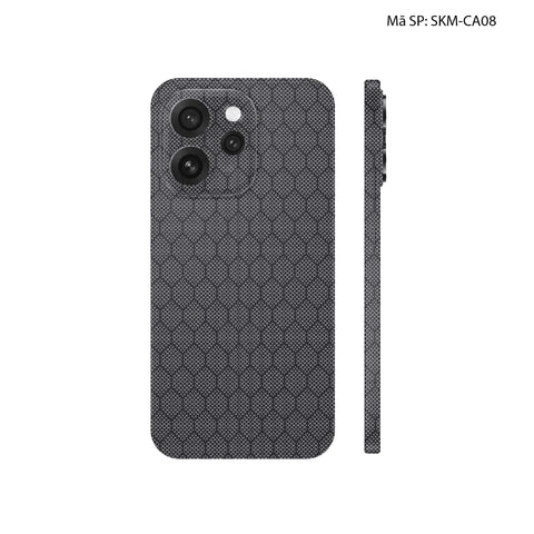 Dán Skin Oppo Reno15 Series Vân Carbon Fiber Xám | SKM-CA08