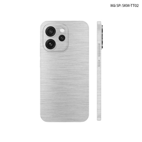 Dán Skin Oppo Reno15 Series Vân Xước Titan Bạc | SKM-TT02
