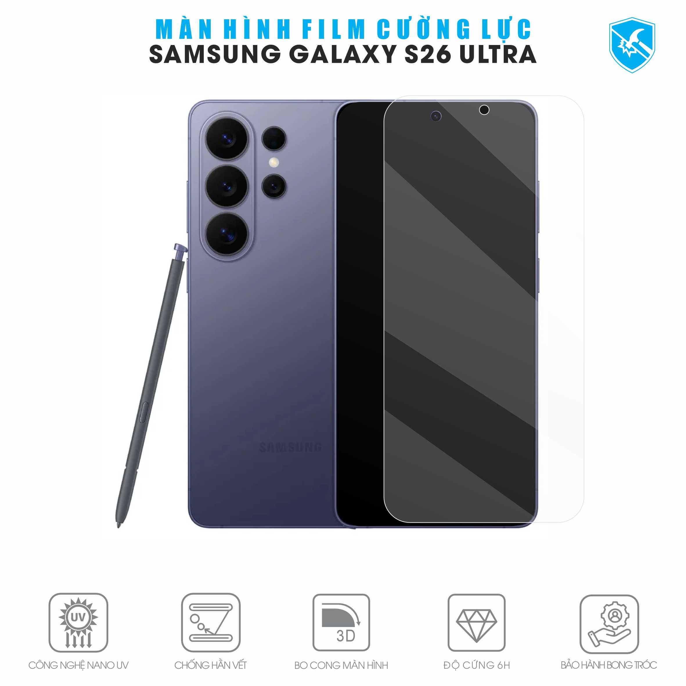 Dán Film Cường Lực Galaxy S26 Ultra Full Màn Hình