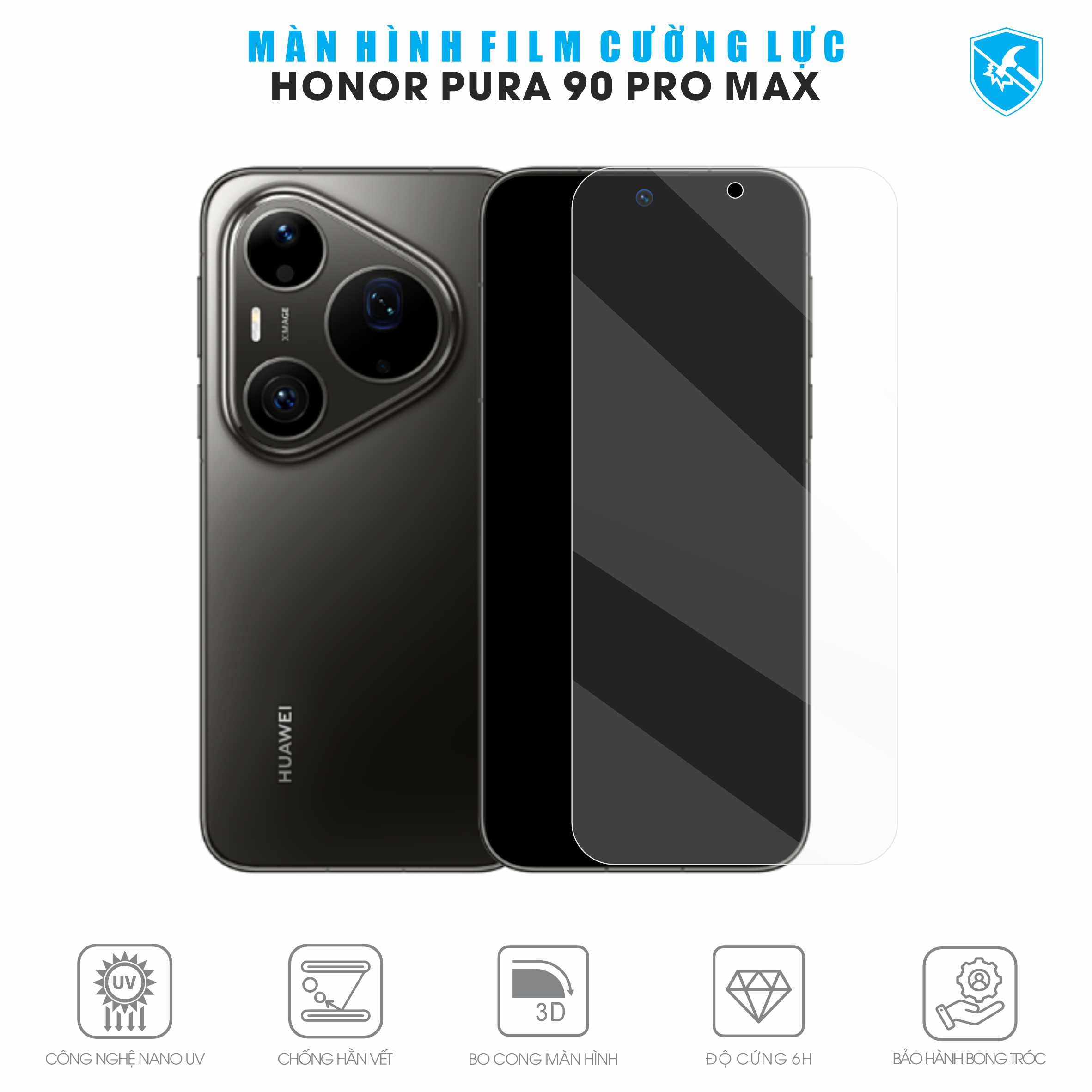 Dán Film Cường Lực Huawei Pura 90 Pro Max Full Màn Hình