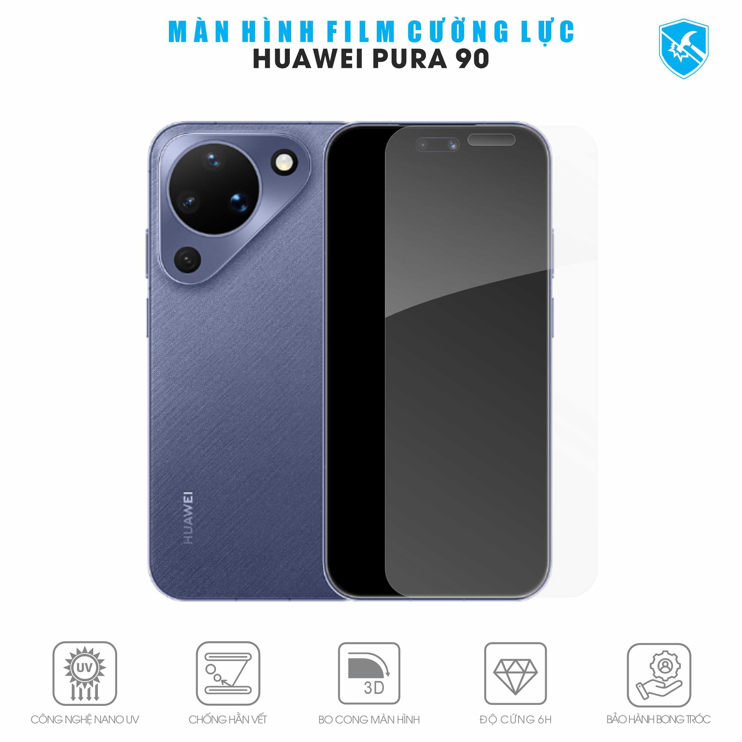 Dán Film Cường Lực Huawei Pura 90 Full Màn Hình