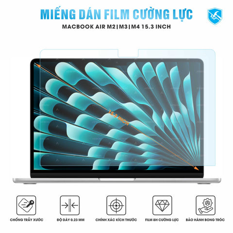 Miếng Dán Film Cường Lực Macbook Air M2 | M3 | M4 15.3 inch