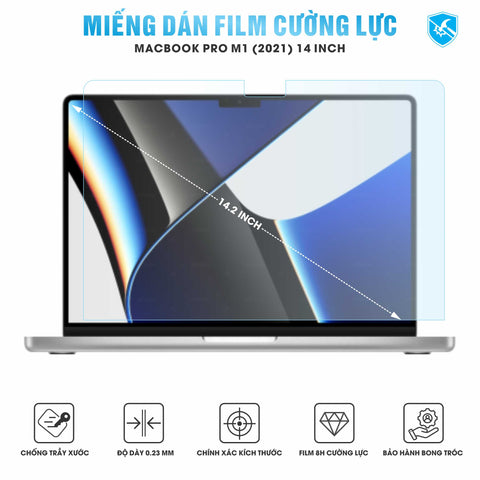 Miếng Dán Film Cường Lực Macbook Pro M1 2021 14 inch