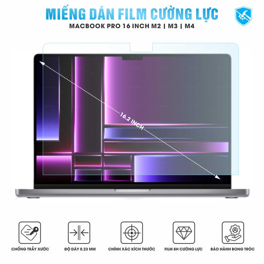 Miếng Dán Film Cường Lực Macbook Pro M2 | M3 | M4 16 inch