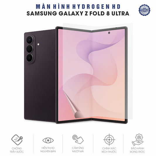 Miếng Dán Màn Hình Gập Hydrogen HD Samsung Galaxy Z Fold 8 Ultra