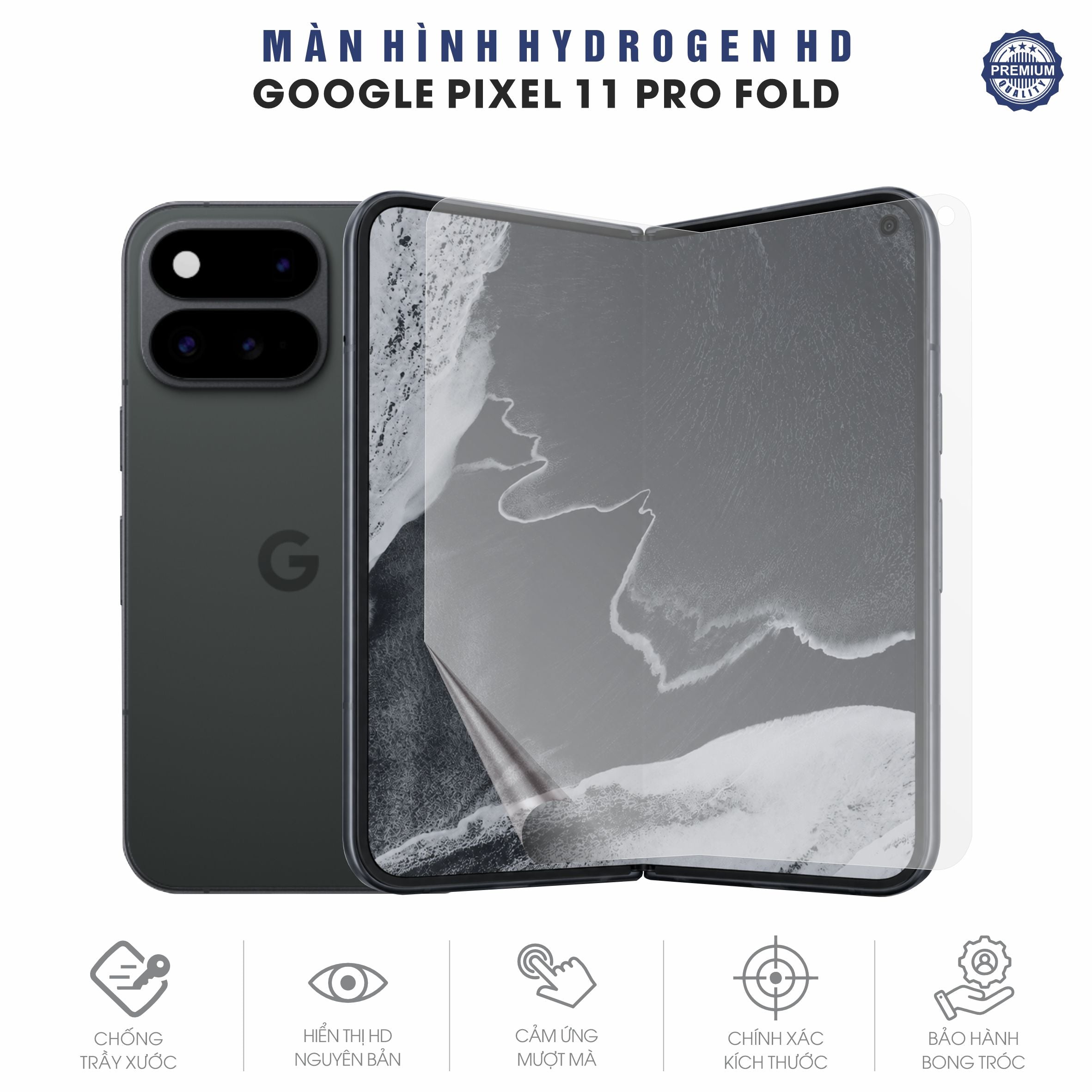 Miếng Dán Màn Hình Gập Hydrogen HD Google Pixel 11 Pro Fold