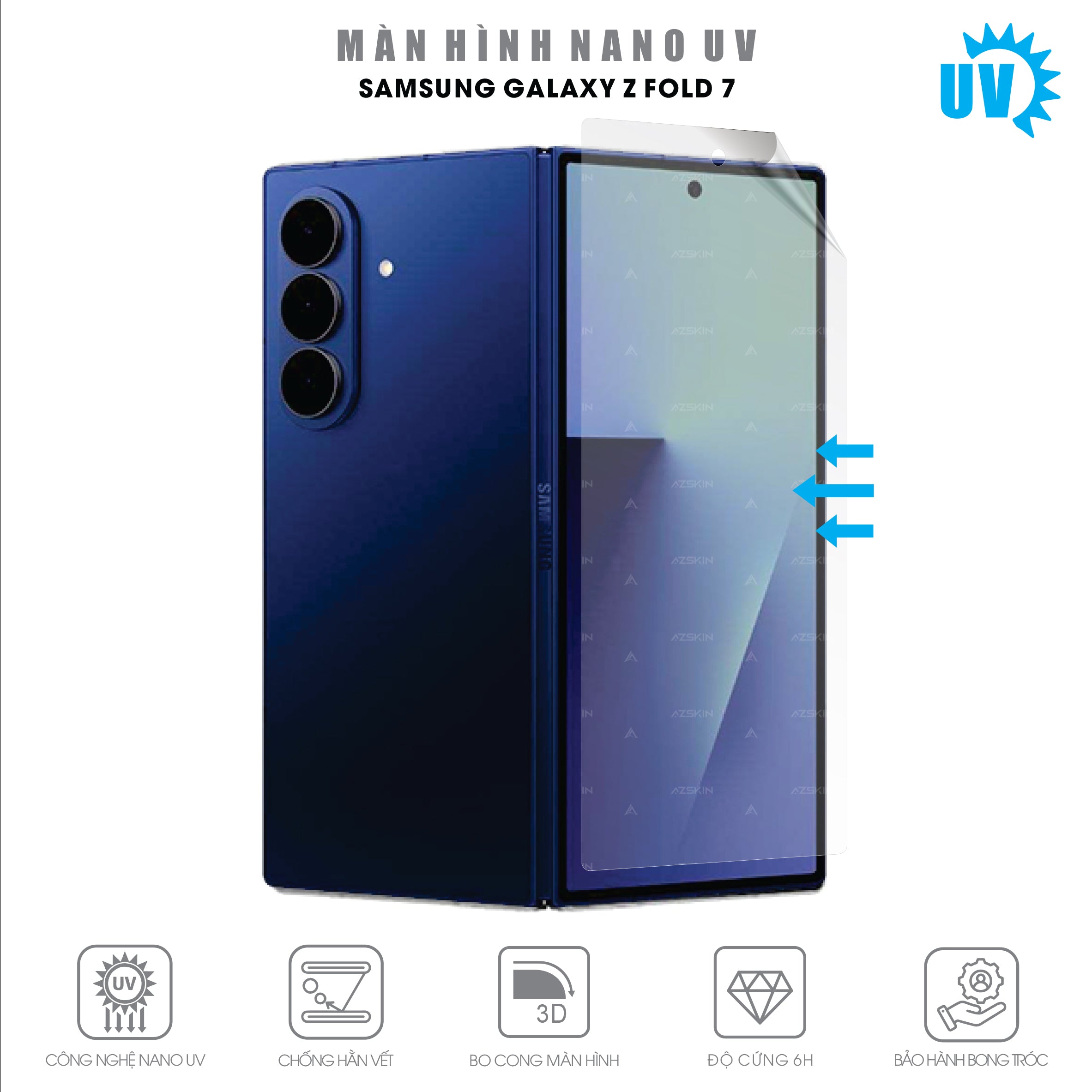 Miếng Dán Màn Hình Nano UV Samsung Galaxy Z Fold 7 HD