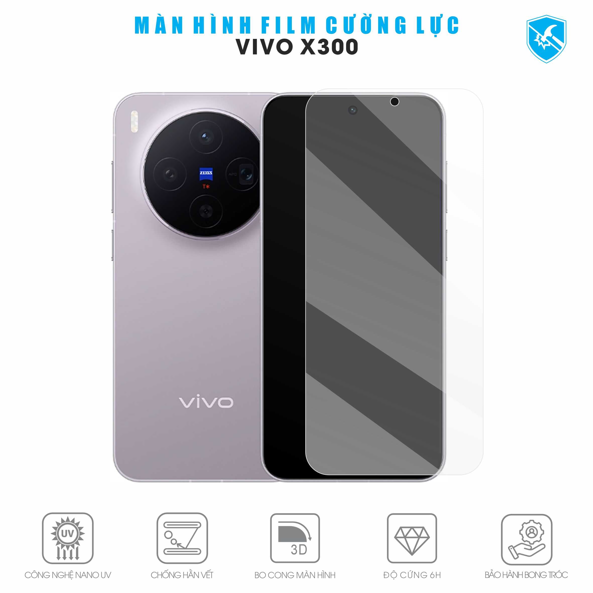 Dán Film Cường Lực Vivo X300 Full Màn Hình