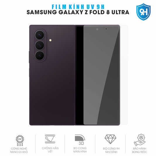 Miếng Dán Kính UV 9H Samsung Galaxy Z Fold 8 Ultra Full Màn Hình Ngoài