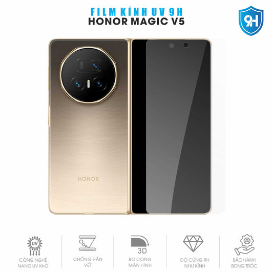 Miếng Dán Kính UV 9H Honor Magic V5 Full Màn Hình Ngoài