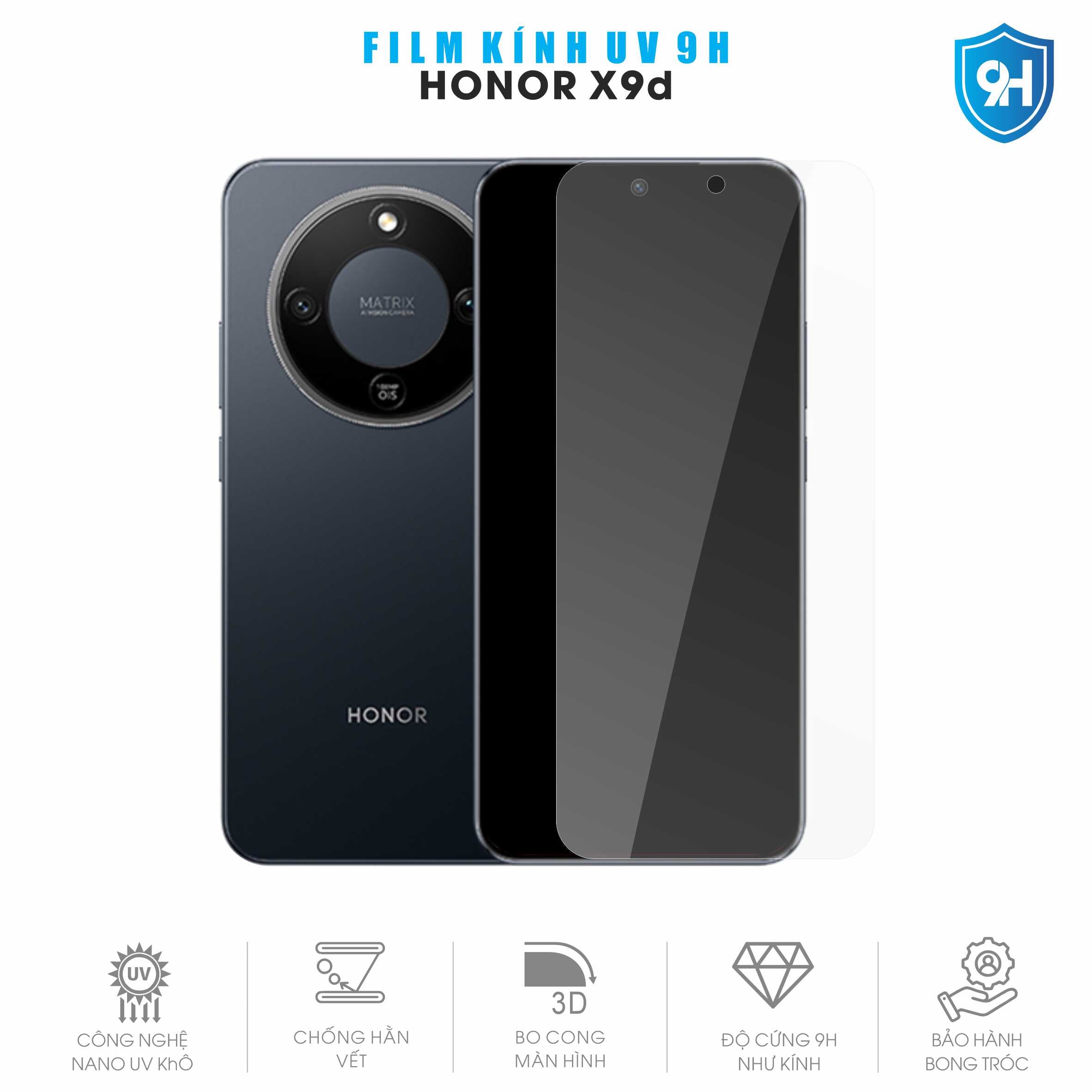Miếng Dán Kính UV 9H Màn Hình Honor X9d