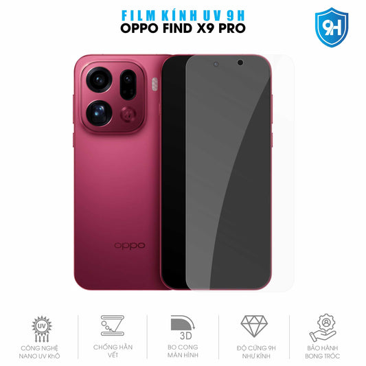 Miếng Dán Kính UV 9H Màn Hình Oppo Find X9 Pro