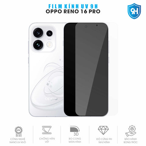 Miếng Dán Kính UV 9H Màn Hình Oppo Reno16 Pro
