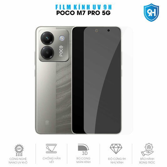 Miếng Dán Kính UV 9H Màn Hình Poco M7 Pro 5G