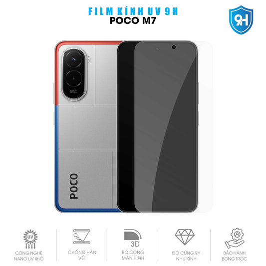 Miếng Dán Kính UV 9H Màn Hình Poco M7
