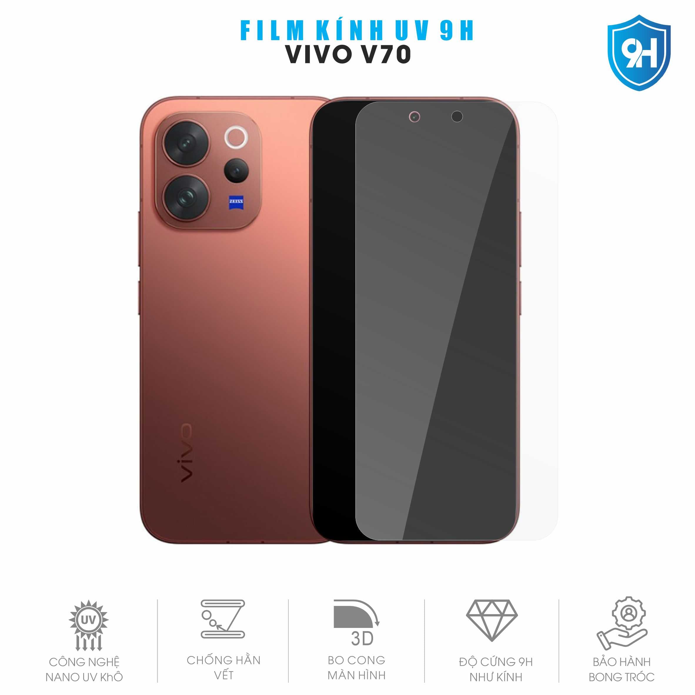 Miếng Dán Kính UV 9H Màn Hình Vivo V70