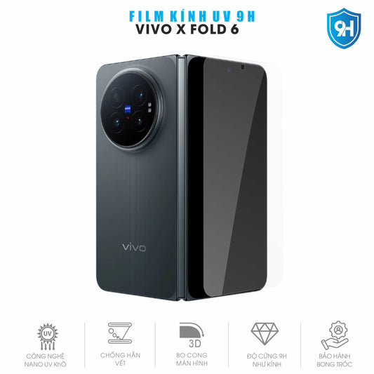 Miếng Dán Kính UV 9H Vivo X Fold 6 Full Màn Hình Ngoài