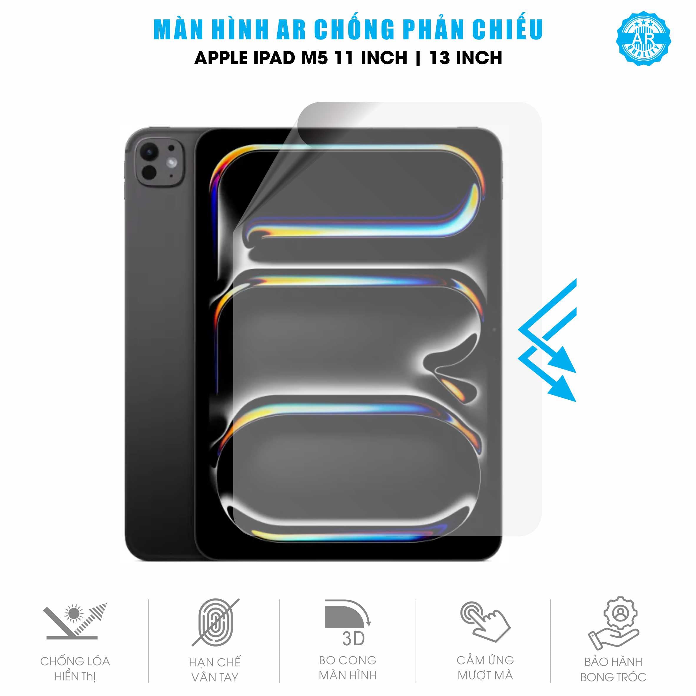 Miếng Dán Màn Hình Chống Phản Chiếu Ipad Pro M5 11 inch | 13 inch AR UV
