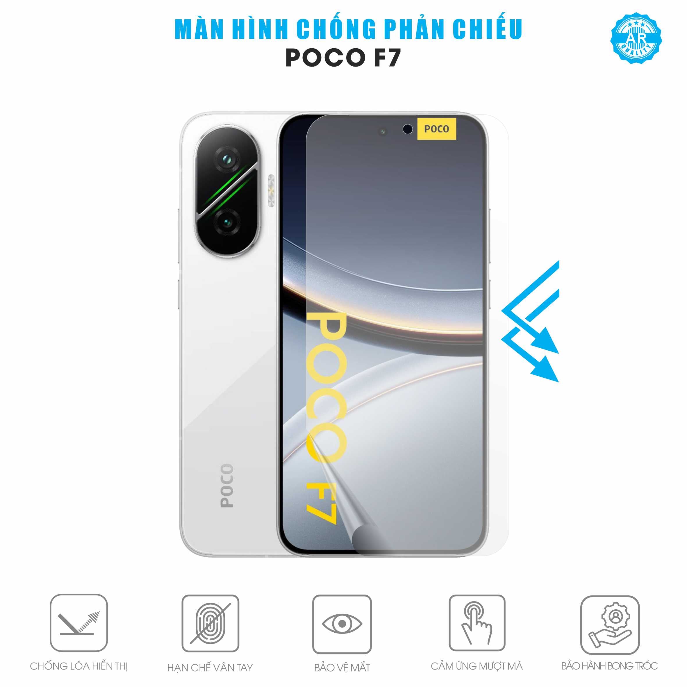 Miếng Dán Màn Hình Chống Chói Poco F7 AR UV