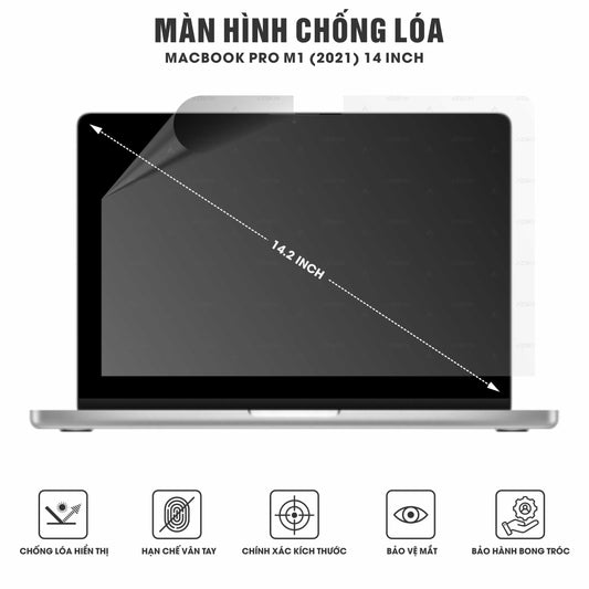 Miếng Dán Màn Hình Macbook Pro M1  2021 14 inch Chống Vân Chống Lóa