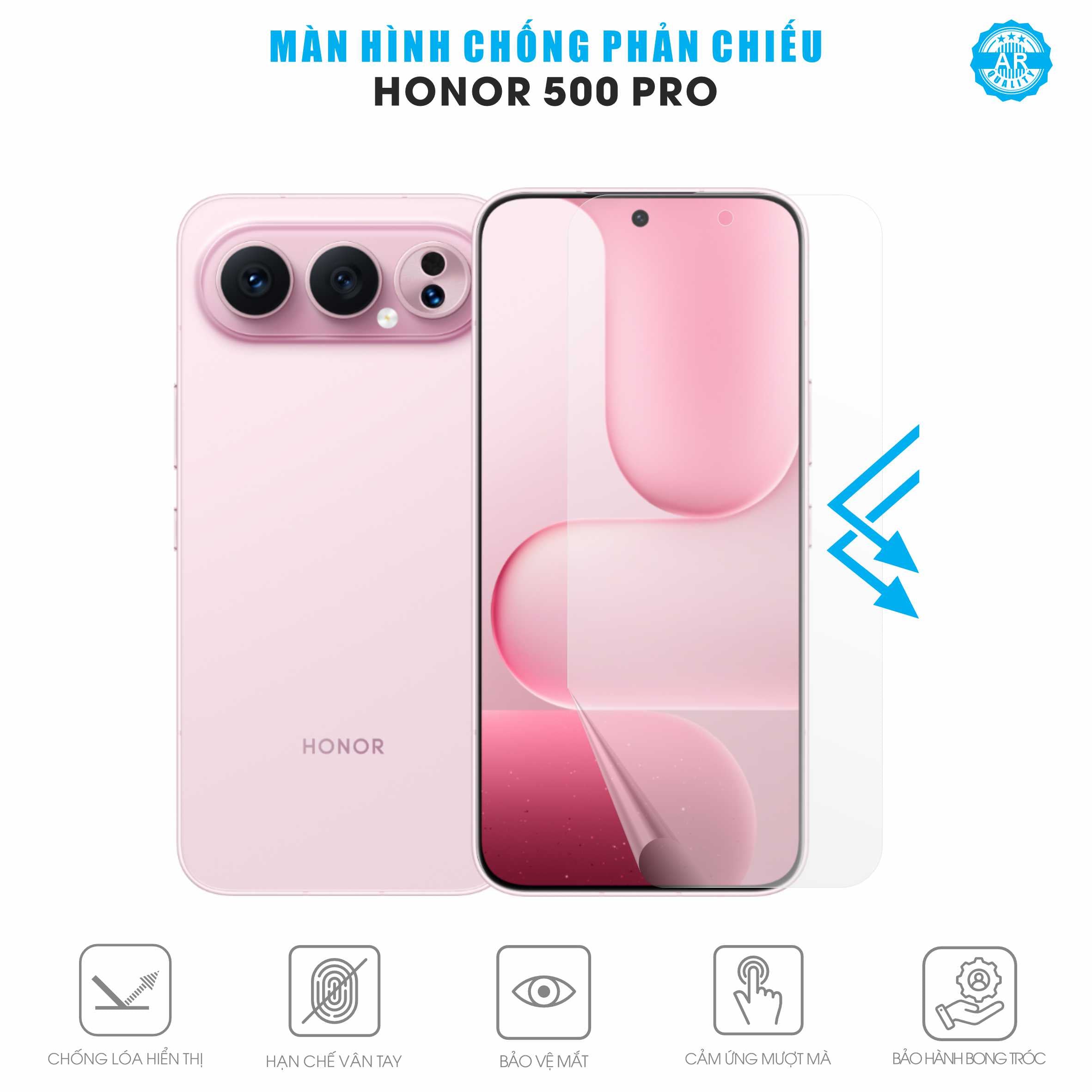 Miếng Dán Màn Hình Chống Phản Chiếu Honor 500 Pro AR UV