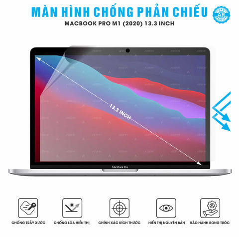 Miếng Dán Màn Hình Macbook Pro M1  2020 13.3 inch Chống Phản Chiếu AR