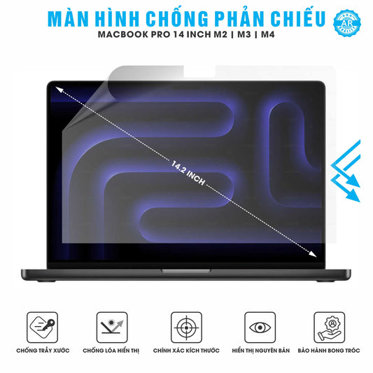 Miếng Dán Màn Hình Macbook Pro M2 | M3 | M4 14 inch Chống Phản Chiếu AR