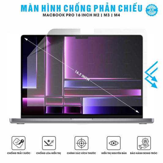 Miếng Dán Màn Hình Macbook Pro M2 | M3 | M4 16 inch Chống Phản Chiếu AR