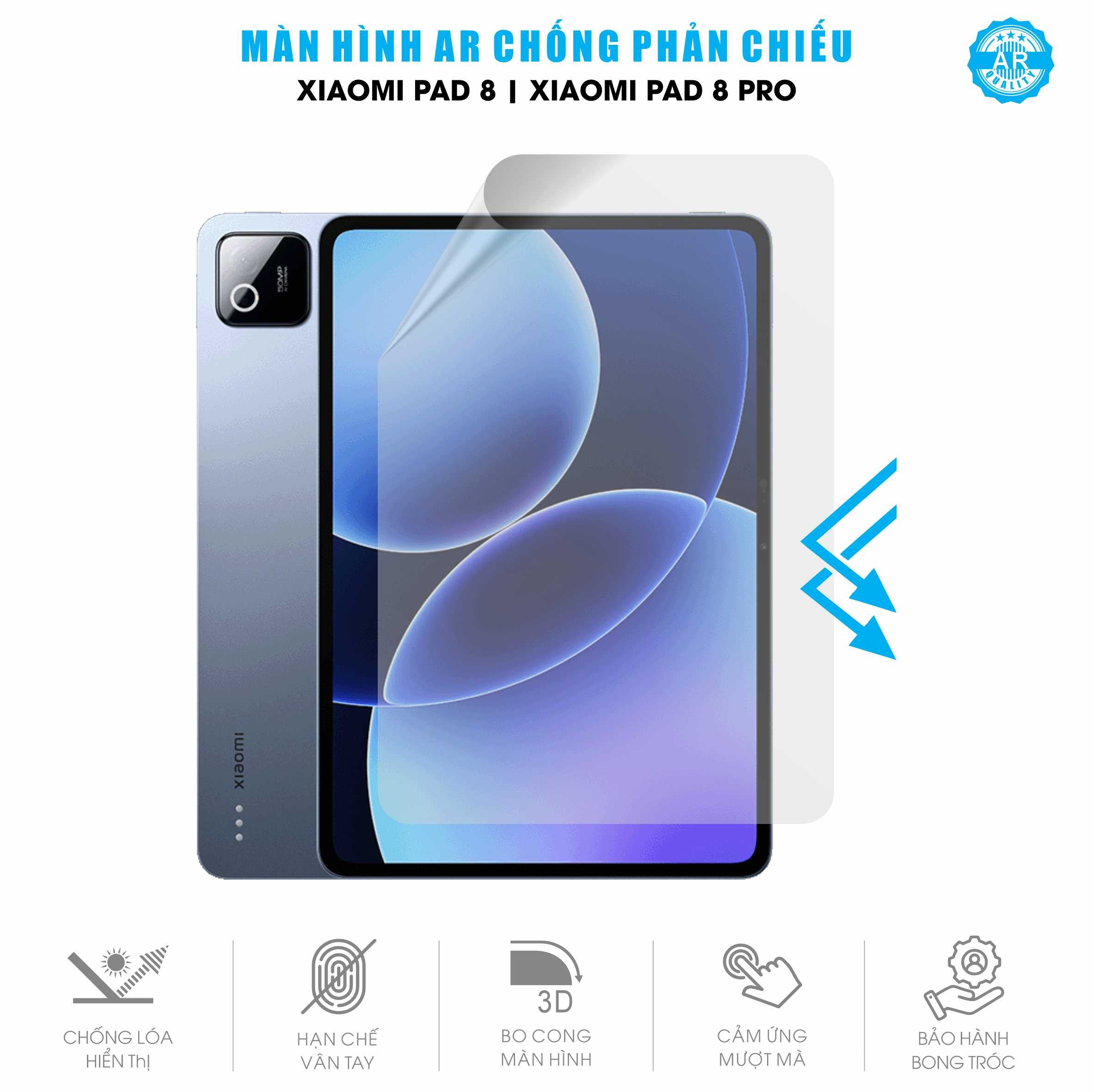 Miếng Dán Màn Hình Chống Phản Chiếu AR Xiaomi Pad 8 | Pro