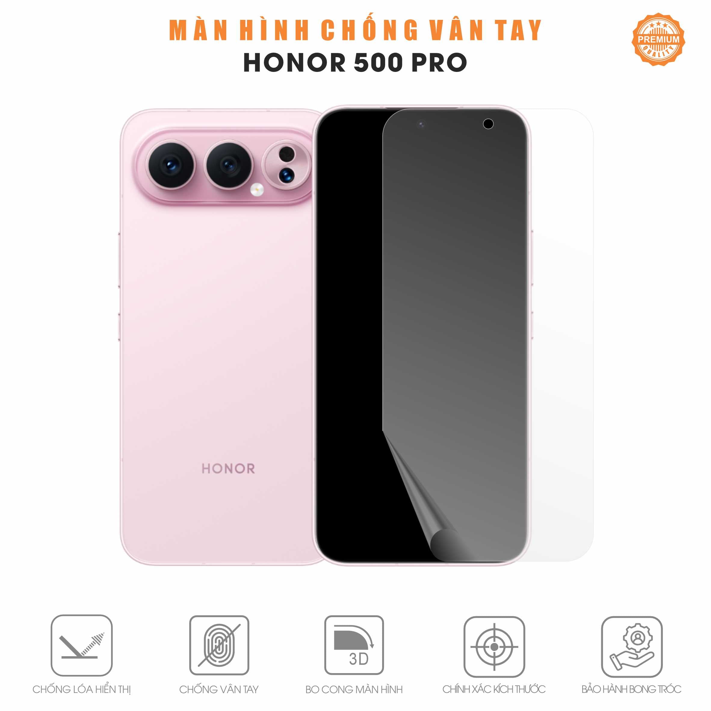 Miếng Dán Màn Hình Chống Vân Tay Honor 500 Pro