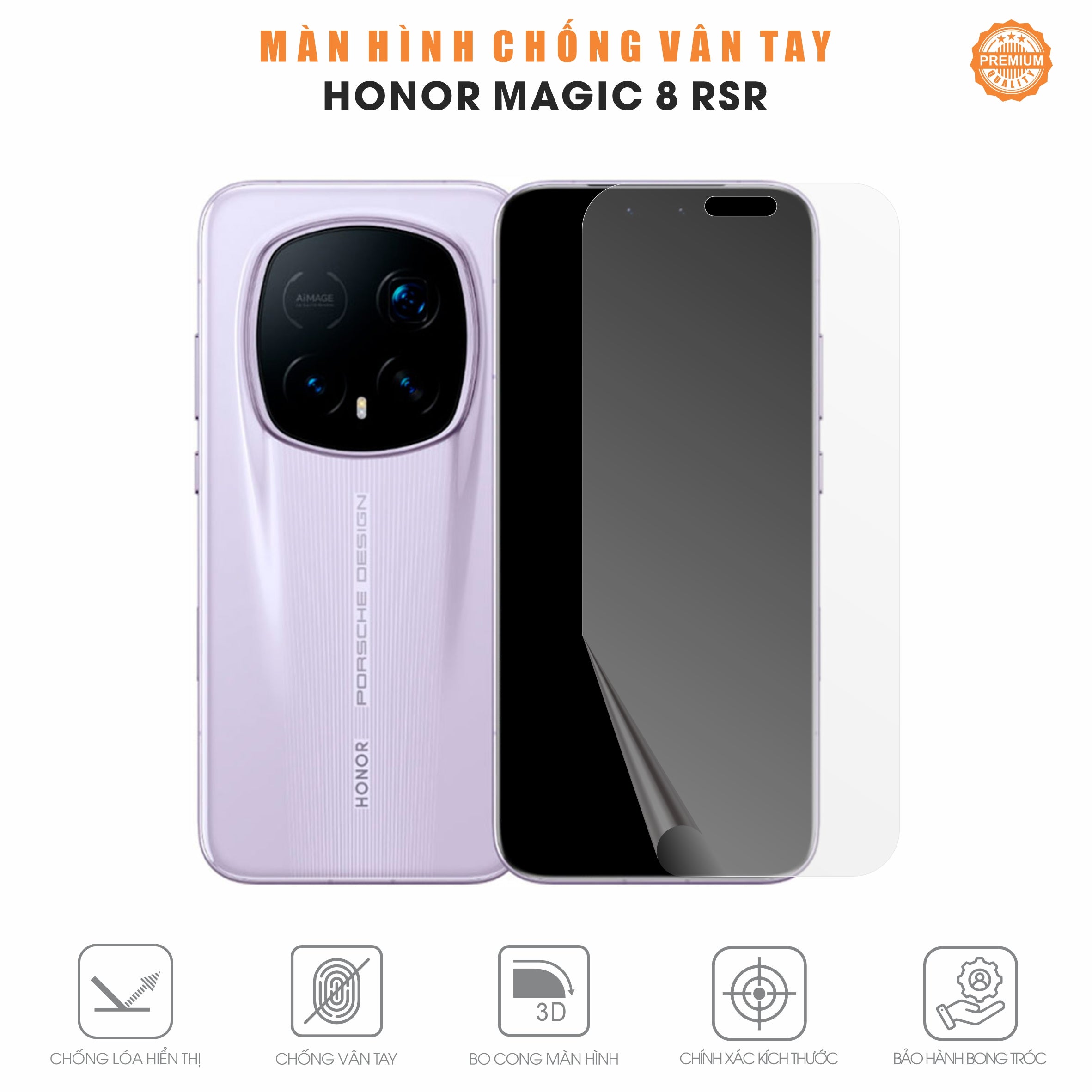 Miếng Dán Màn Hình Chống Vân Tay Honor Magic 8 RSR