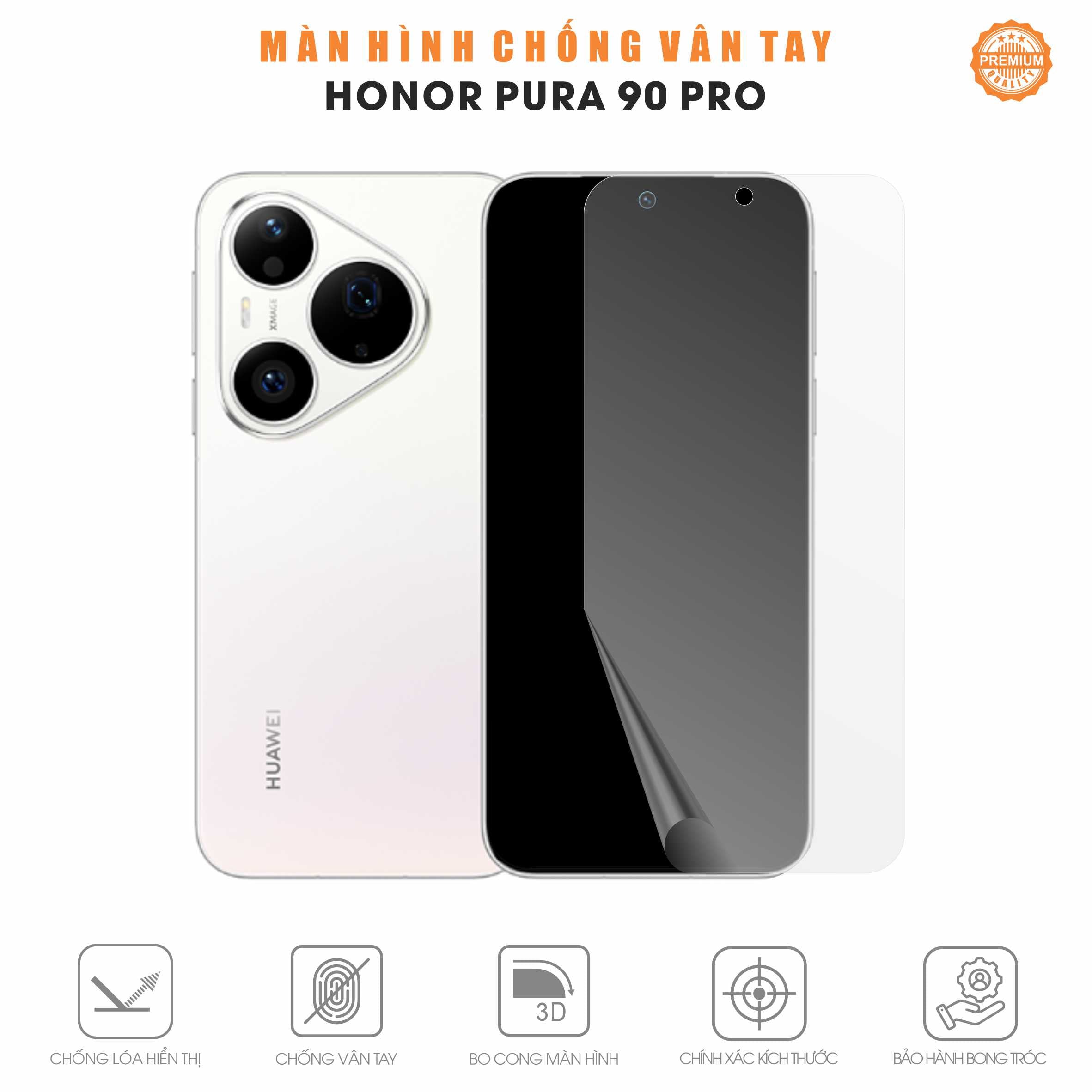 Miếng Dán Màn Hình Chống Vân Tay Huawei Pura 90 Pro