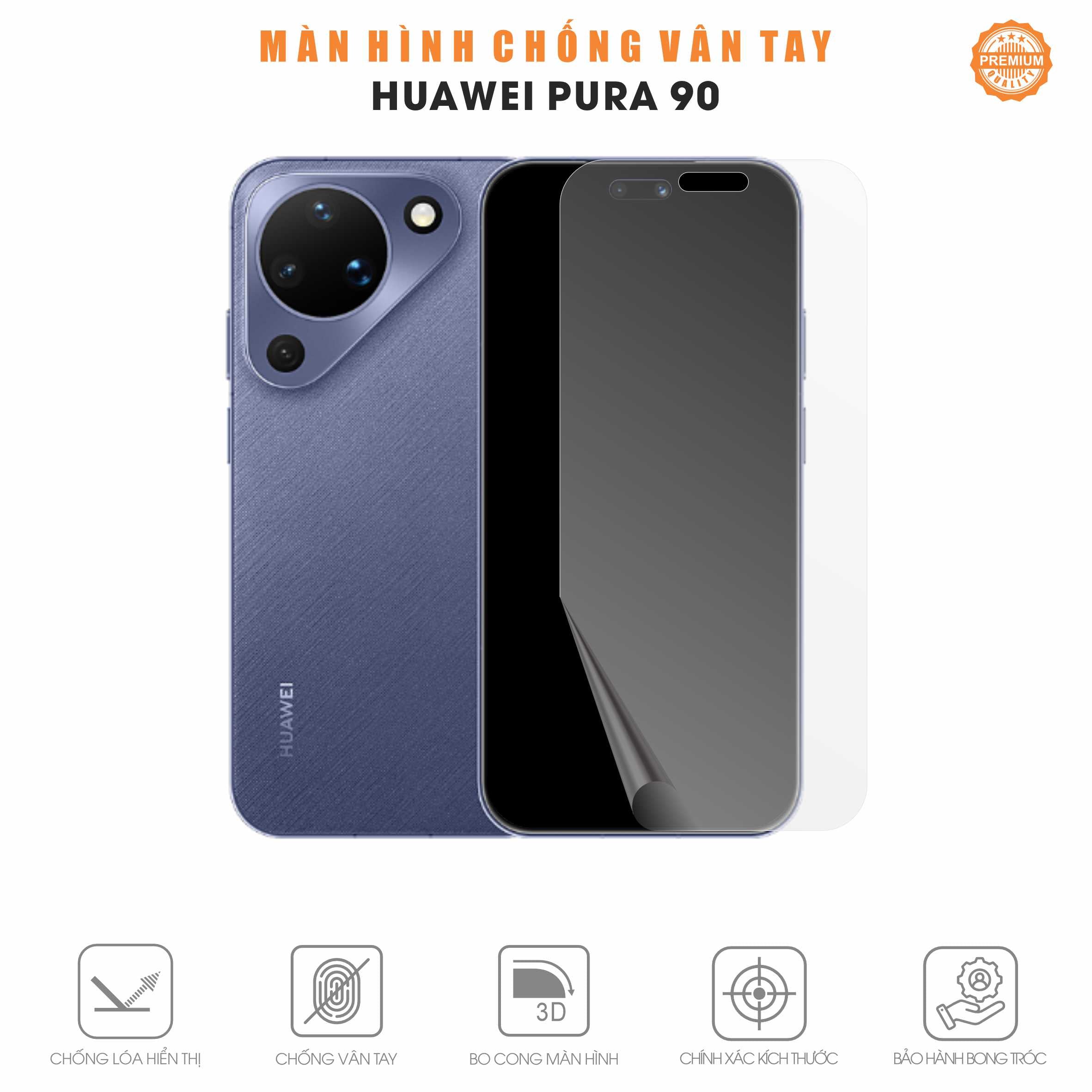 Miếng Dán Màn Hình Chống Vân Tay Huawei Pura 90