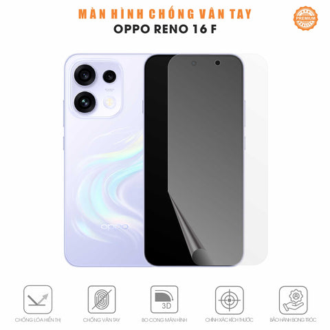 Miếng Dán Màn Hình Chống Vân Tay Oppo Reno16 F